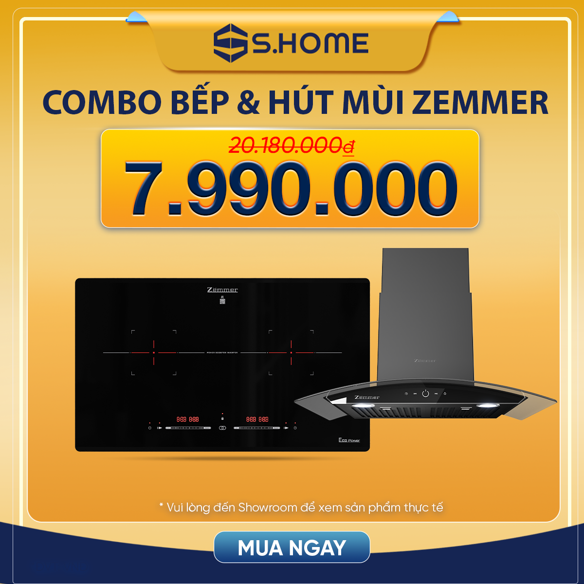 Combo Bếp & Hút mùi Zemmer giá sốc chỉ 7.990k